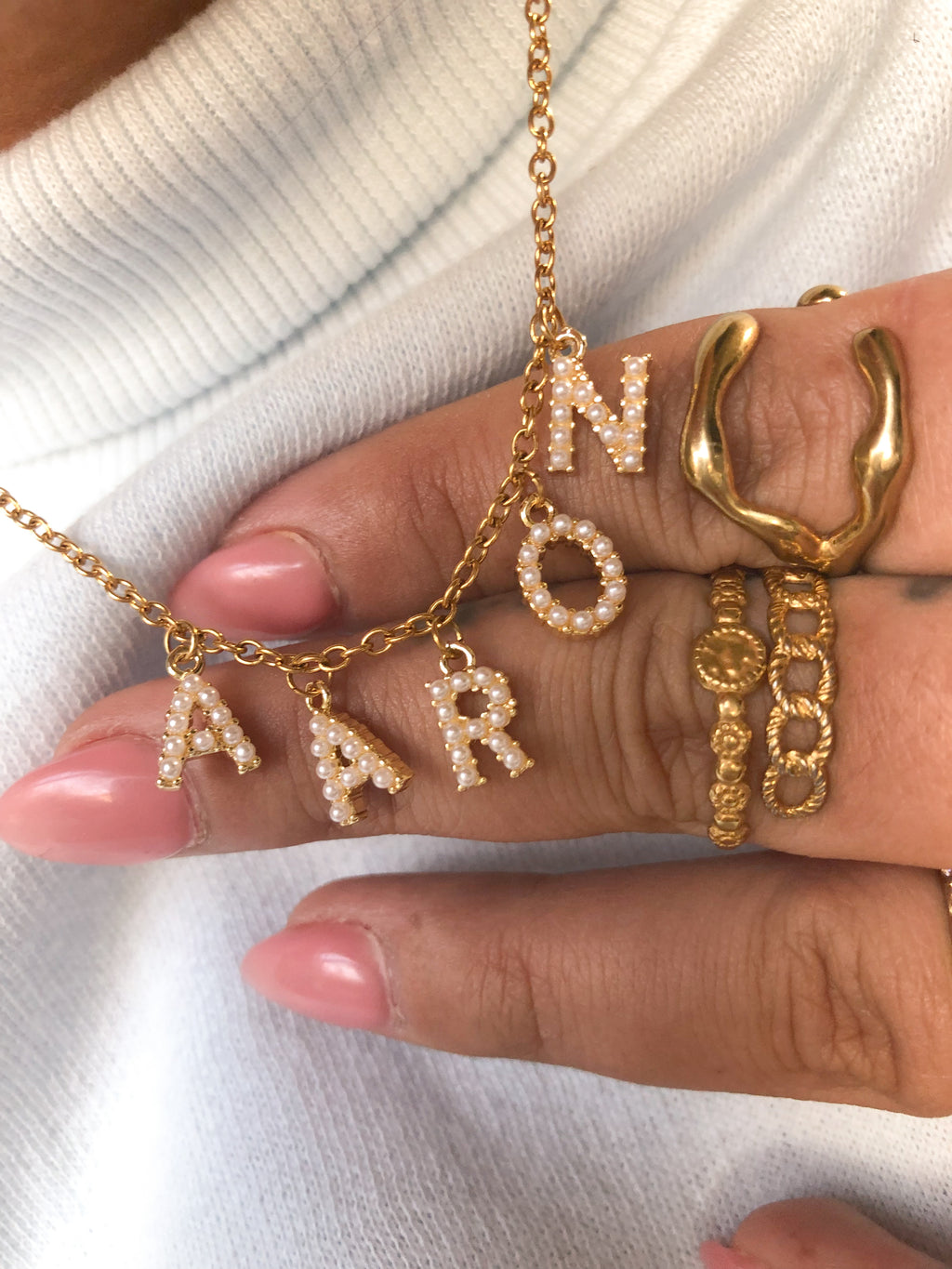 Pearly Name Necklace