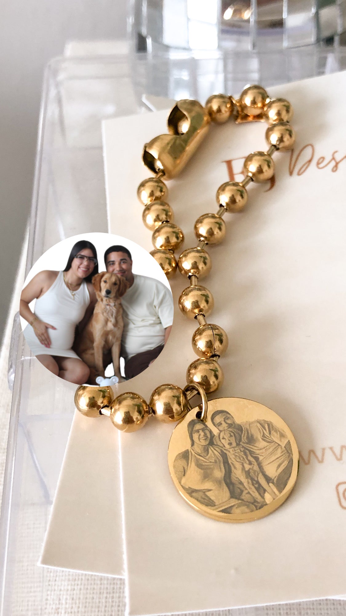 Bubble Portrait Bracelet