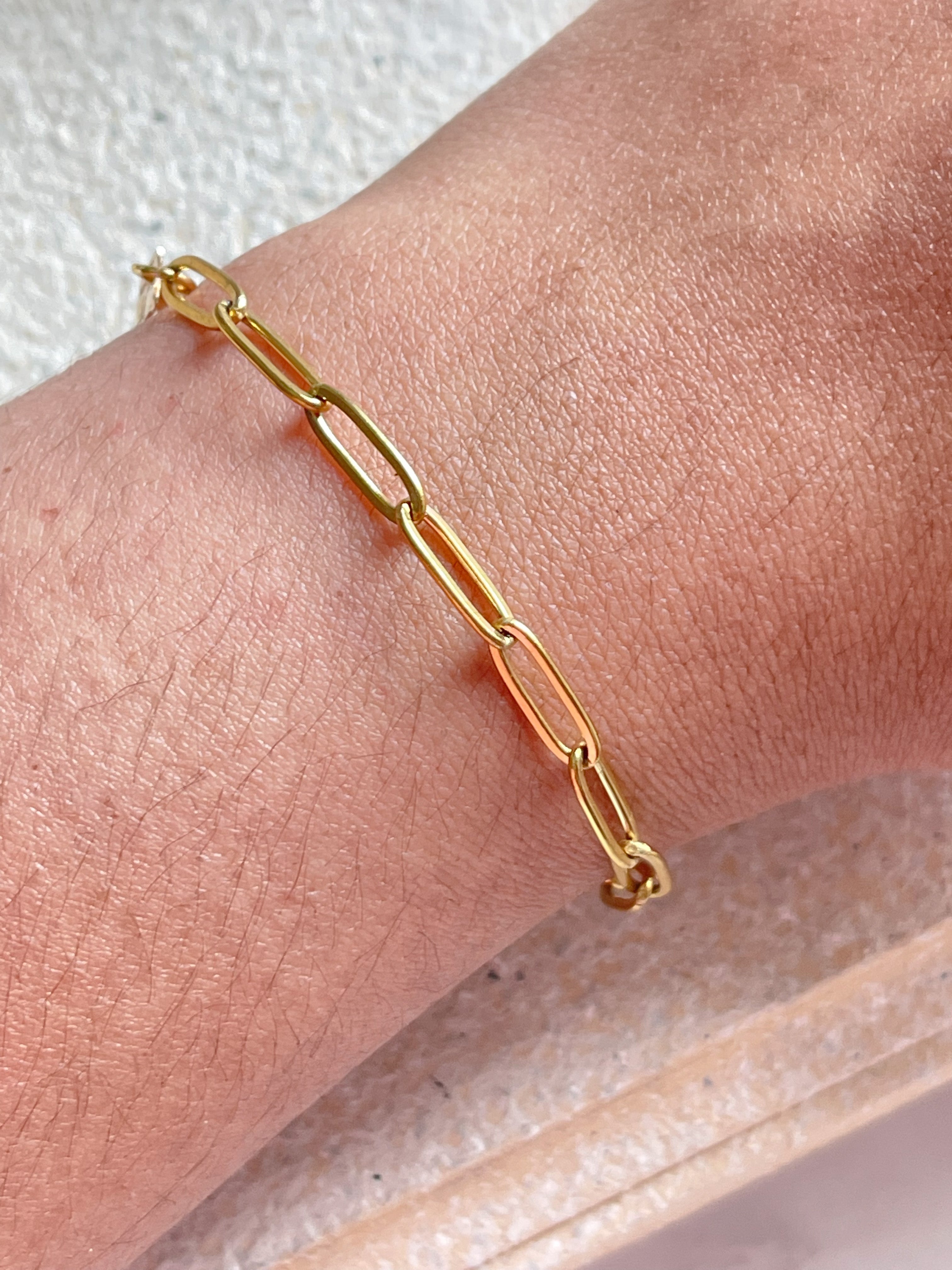 Paper clip bracelet